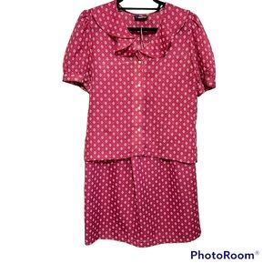 Vintage 70’s 2-piece Pan Her Blouse and Skirt